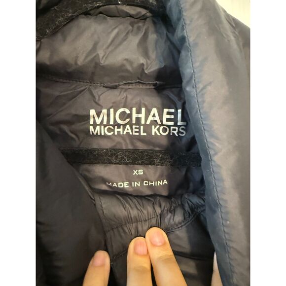 Michael Kors Black Down Quilted Puffer Coat Jacket - Picture 4 of 5